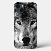 Coques Case-Mate iPhone Oeil de loup noir et blanc (Verso)
