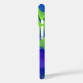 Coques Case-Mate iPhone Oeil mal, 3D Abstrait en vert bleu violet (Verso / Gauche)
