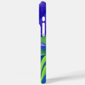 Coques Case-Mate iPhone Oeil mal, 3D Abstrait en vert bleu violet (Verso / Gauche)