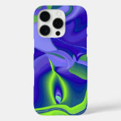 Coques Case-Mate iPhone Oeil mal, 3D Abstrait en vert bleu violet (Verso)