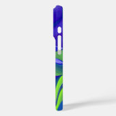 Coques Case-Mate iPhone Oeil mal, 3D Abstrait en vert bleu violet (Verso / Gauche)