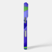 Coques Case-Mate iPhone Oeil mal, 3D Abstrait en vert bleu violet (Verso / Droite)