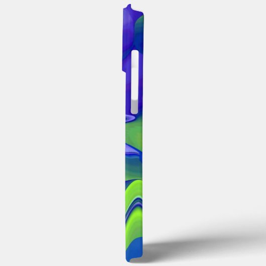 Coques Case-Mate iPhone Oeil mal, 3D Abstrait en vert bleu violet (Verso / Gauche)
