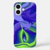 Coques Case-Mate iPhone Oeil mal, 3D Abstrait en vert bleu violet (Verso)