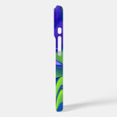 Coques Case-Mate iPhone Oeil mal, 3D Abstrait en vert bleu violet (Verso / Gauche)
