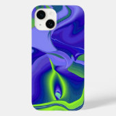 Coques Case-Mate iPhone Oeil mal, 3D Abstrait en vert bleu violet (Verso)