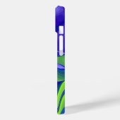 Coques Case-Mate iPhone Oeil mal, 3D Abstrait en vert bleu violet (Verso / Gauche)