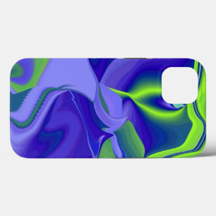 Case-Mate iPhone Case Oeil mal, 3D Abstrait en vert bleu violet