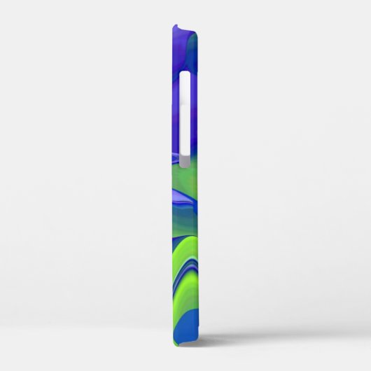 Coques Case-Mate iPhone Oeil mal, 3D Abstrait en vert bleu violet (Verso / Gauche)