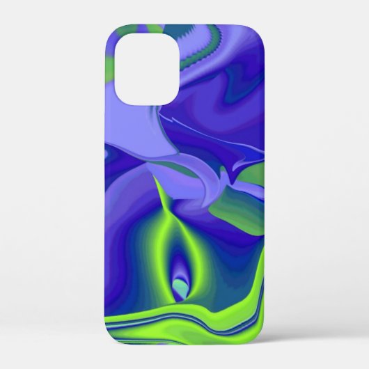 Coques Case-Mate iPhone Oeil mal, 3D Abstrait en vert bleu violet (Verso)