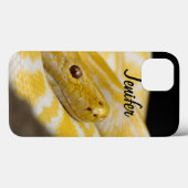 Coques Case-Mate iPhone Oeil serpent jaune personnalisé (Verso (horizontal))