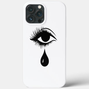 Case-Mate iPhone Case Oeil unique avec Teardrop Eyelash noir/blanc