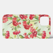 Coques Case-Mate iPhone Oeillets rouges sur le vert avec des papillons (Verso (horizontal))