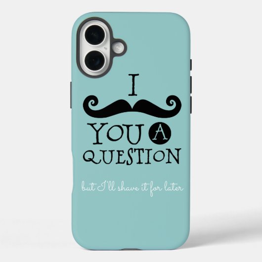Coques Case-Mate iPhone Oeuf Robin noir Humour Moustache bleu (Verso)