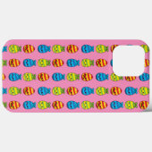 Coques Case-Mate iPhone Oeufs de Pâques de Kawaii avec des rubans (Verso (horizontal))