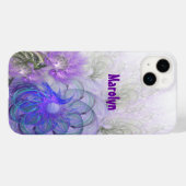 Coques Case-Mate iPhone Oeuvre Abstraite violette et bleue (Verso (horizontal))