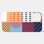 Coques Case-Mate iPhone OEuvre carré Abstraite : conception géométrique. (Verso (horizontal))