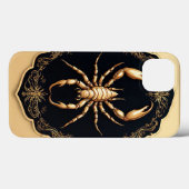 Coques Case-Mate iPhone Œuvre d'art araignée dorée de luxe (Verso (horizontal))