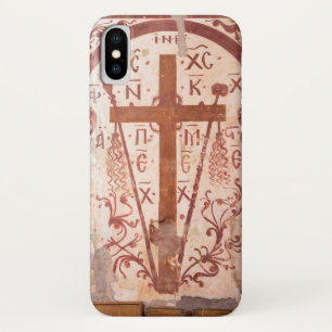 Coque iPhone X Œuvre d'art de la Croix chrétienne
