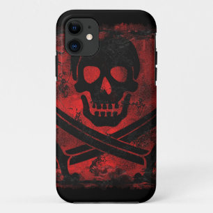 Case-Mate iPhone Case Œuvre d'art effrayante de crâne avec épées croisée