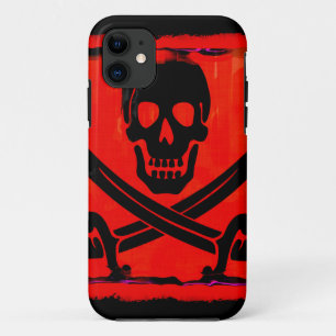 Coques Pour iPhone Œuvre d'art effrayante de crâne avec épées croisée
