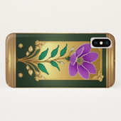Coques Case-Mate iPhone Œuvre d'art élégante d'une fleur violette dans un (Dos (Horizontal))