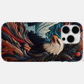 Coques Case-Mate iPhone Œuvre d'art en cuir de style Eagle Scenic (Verso (horizontal))