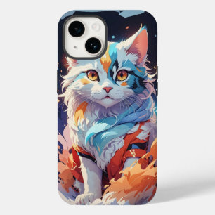 Coque Pour iPhone 14 Œuvre d'art féline Fantasy Crystal