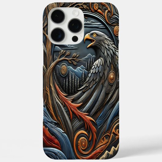 Coques Case-Mate iPhone Œuvre d'art inspirée de l'aigle faunique (Verso)