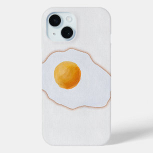 Coque Pour iPhone 15 Œuvre d'art minimaliste de l'œuf frit à l'aquarell