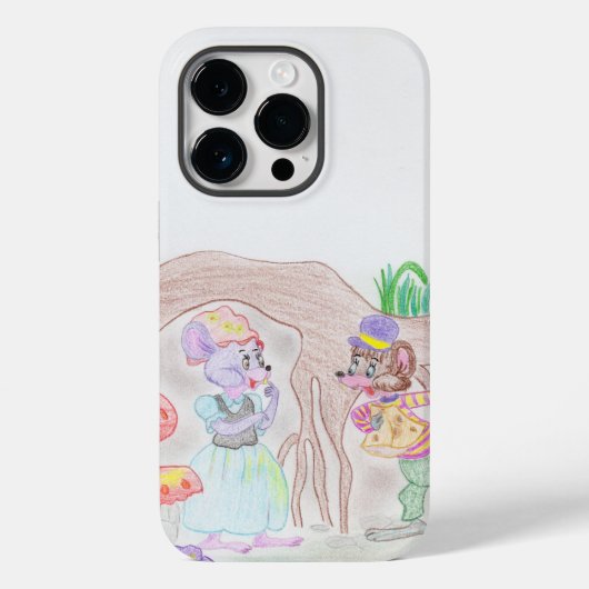 Coques Case-Mate iPhone Œuvre d'art personnalisée pour enfants, deux souri (Verso)