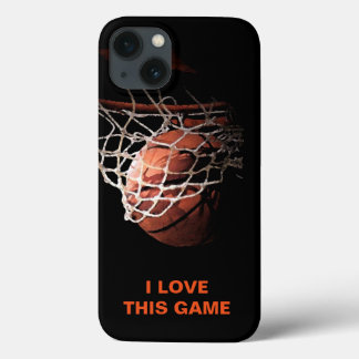 iPhone 13 Coque Oeuvre de basket-ball