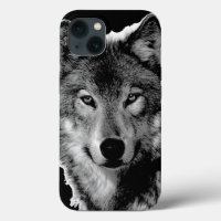 Oeuvre de Loup noir et blanc