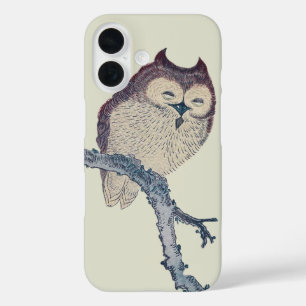 Coques iPhone 16 Oeuvre de nuit japonaise de la Chouette couchée