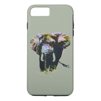 Coque Case-Mate Pour iPhone Oeuvre d'éléphant sur Arrière - plan gris