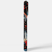 Coques Case-Mate iPhone Oeuvre florale en fleurs de cerisier bleu (Verso / Droite)