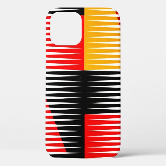 Coques Case-Mate iPhone OEuvre rouge, noire et jaune (Verso)