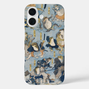 Coques iPhone 16 Œuvres d'art japonaises antiques de grenouilles gu