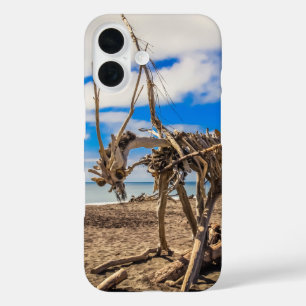 Coques iPhone 16 Oeuvres d'art sur Hokitika Beach, Nouvelle-Zélande