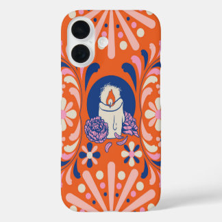 Coques iPhone 16 Ofrenda Glow - Bougie Día de Muertos