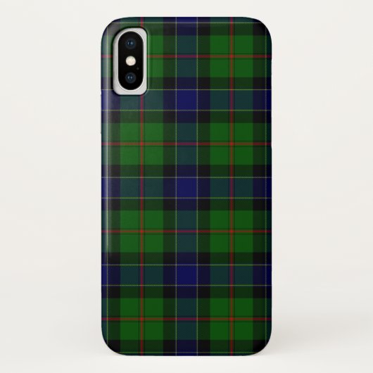 Coques Case-Mate iPhone Ogilvie tartan bleu vert plaid (Dos)