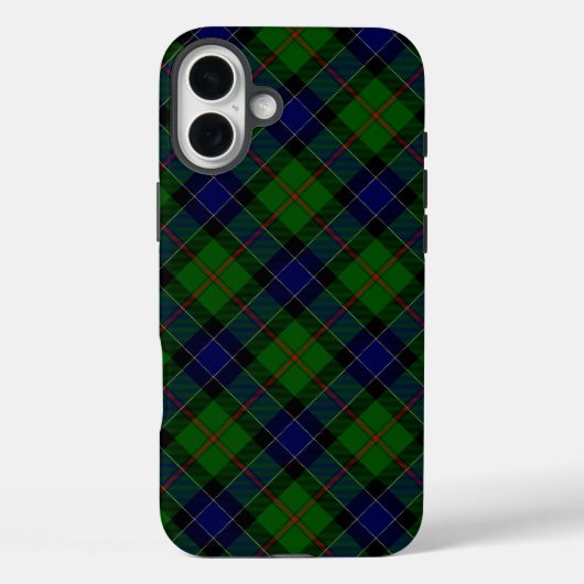 Coques Case-Mate iPhone Ogilvie tartan bleu vert plaid (Verso)