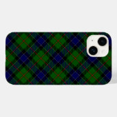 Coques Case-Mate iPhone Ogilvie tartan bleu vert plaid (Verso (horizontal))