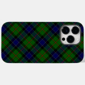 Coques Case-Mate iPhone Ogilvie tartan bleu vert plaid (Verso (horizontal))
