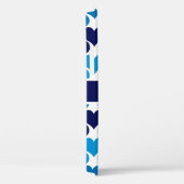 Coques Case-Mate iPhone Oh Baby Blue Hearts Monogramme (Verso / Droite)