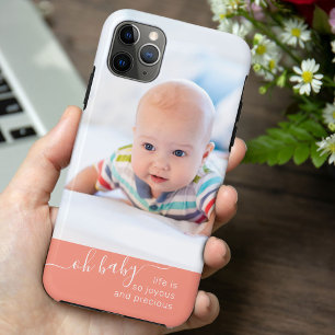 Case-Mate iPhone Case Oh Bébé Citation Rose Corail Photo Personnalisée