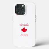 Coques Case-Mate iPhone Oh Canada | Elégante feuille d'érable rouge (Verso)