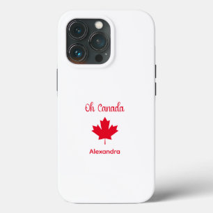 Case-Mate iPhone Case Oh Canada Elégante feuille d'érable rouge
