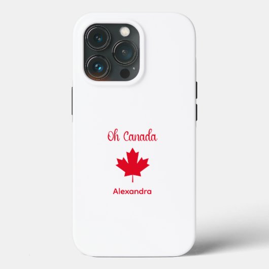 Coques Case-Mate iPhone Oh Canada | Elégante feuille d'érable rouge (Verso)