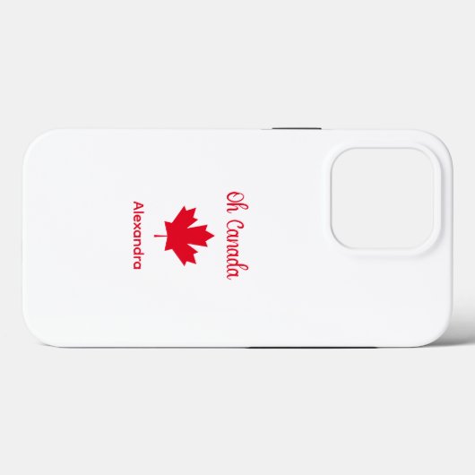 Coques Case-Mate iPhone Oh Canada | Elégante feuille d'érable rouge (Verso (horizontal))